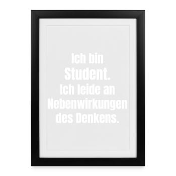 I'm a Student Mental Stress Graphic - Framed poster (27 × 37 cm) - black - Front
