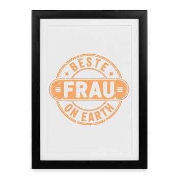 Meilleure épouse Cadeau Femme - Affiche encadrée (27 × 37 cm) - noir - Devant