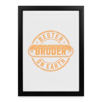 Meilleur frère - Affiche encadrée (27 × 37 cm) - noir - Devant