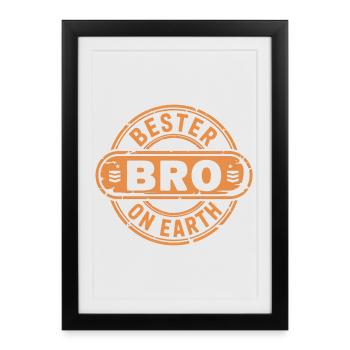Meilleur frère - Affiche encadrée (27 × 37 cm) - noir - Devant
