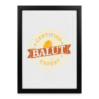 Expert certifié en balut Philippines - Affiche encadrée (27 × 37 cm) - noir - Devant