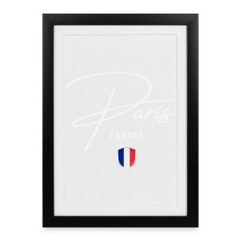 Paris France, elegant design Paris - Framed poster (27 × 37 cm) - black - Front