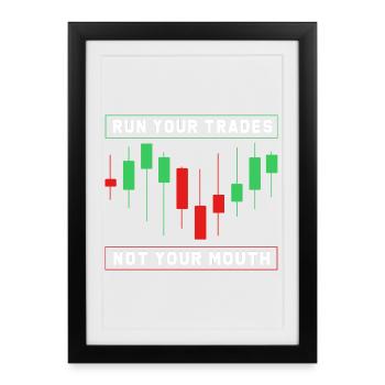 Finance Stocks Money Trading Bitcoin Capital - Framed poster (27 × 37 cm) - black - Front