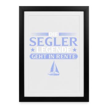 Légende du marin à la retraite - Affiche encadrée (27 × 37 cm) - noir - Devant