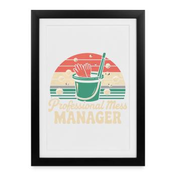 Humour domestique - Affiche encadrée (27 × 37 cm) - noir - Devant