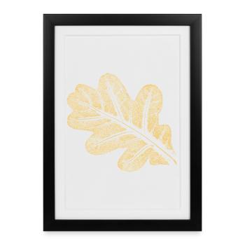 Leaf - Oak / Botany & Nature - Framed poster (27 × 37 cm) - black - Front