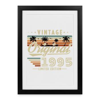 1995 Vintage Retro Birthday Gift - Framed poster (27 × 37 cm) - black - Front