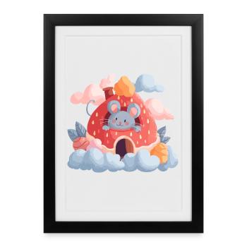 Strawberry House Mouse Magic - Framed poster (27 × 37 cm) - black - Front
