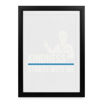 Sympathie anti-harcèlement, Lève-toi - Affiche encadrée (27 × 37 cm) - noir - Devant