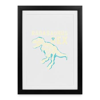 Conception du squelette du T-Rex en radiologie Radasaurus Rex - Affiche encadrée (27 × 37 cm) - noir - Devant