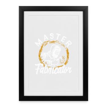 Maître fabricant en soudure Conception graphique en Te - Affiche encadrée (27 × 37 cm) - noir - Devant