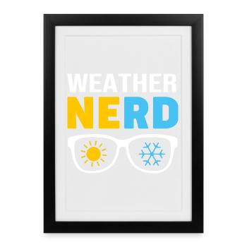 Storm Meteorology Meteorologist Tornado - Framed poster (27 × 37 cm) - black - Front