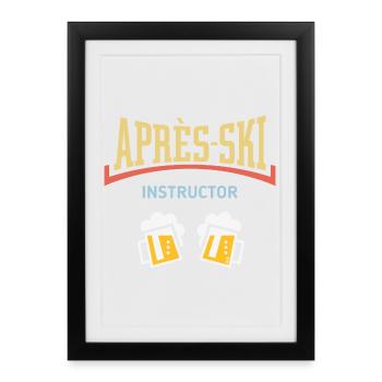Après-Ski Instructor (Beer Après-Ski Concave / 5C) - Framed poster (27 × 37 cm) - black - Front