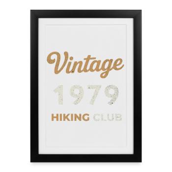 Millésime 1979 – Année de naissance rétro du Yachting Club - Affiche encadrée (27 × 37 cm) - noir - Devant
