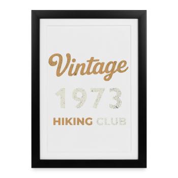 Millésime 1973 – Année de naissance rétro du Yachting Club - Affiche encadrée (27 × 37 cm) - noir - Devant