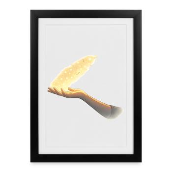 Lâcher prise – un signe silencieux - Affiche encadrée (27 × 37 cm) - noir - Devant