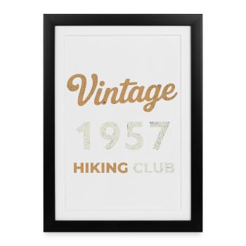 Vintage 1957 – Club de voile rétro Année de naissance - Affiche encadrée (27 × 37 cm) - noir - Devant
