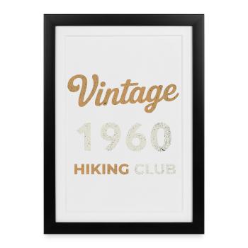 Millésime 1960 – Année de naissance rétro du Yachting Club - Affiche encadrée (27 × 37 cm) - noir - Devant