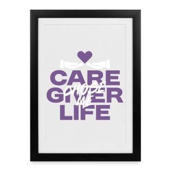Nurse, geriatric care - Framed poster (27 × 37 cm) - black - Front