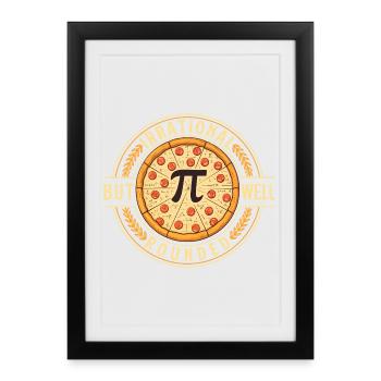 Nerd de maths irrationnel mais bien équilibré de la journée PI - Affiche encadrée (27 × 37 cm) - noir - Devant
