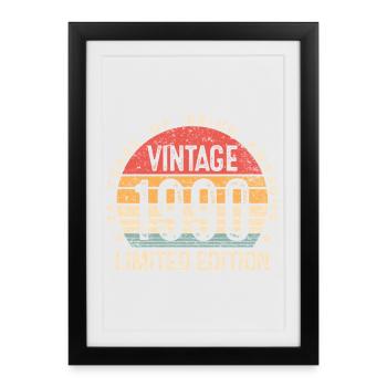 Limited 36th Birthday Edition 36 Years 1990 Gifts - Framed poster (27 × 37 cm) - black - Front