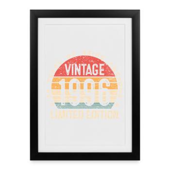 Vintage 1996 Limited Edition 30-Year-Old 30th Bday - Framed poster (27 × 37 cm) - black - Front