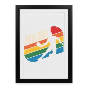 Pickleball - Affiche encadrée (27 × 37 cm) - noir - Devant