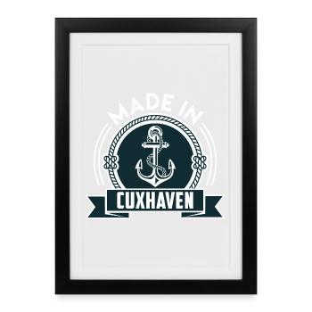 North Sea Holiday MADE IN CUXHAVEN Fun - Framed poster (27 × 37 cm) - black - Front