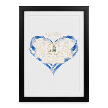 Nicaragua Nicaragic Fière Nica Maman - Affiche encadrée (27 × 37 cm) - noir - Devant