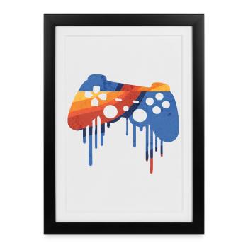 Gaming Retro - Framed poster (27 × 37 cm) - black - Front
