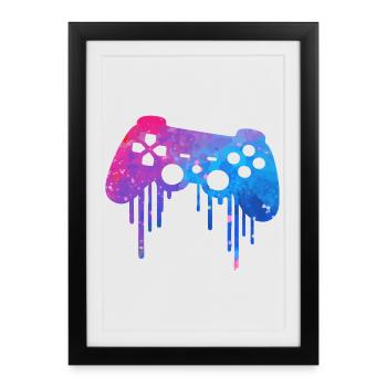Gaming Splash - Framed poster (27 × 37 cm) - black - Front