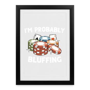Poker Pokern - Framed poster (27 × 37 cm) - black - Front