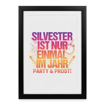 New Year's Eve Party - Framed poster (27 × 37 cm) - black - Front