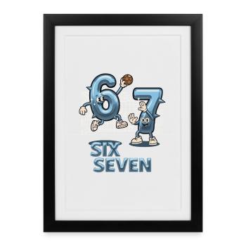 67 Six Six Y3K Handball - Affiche encadrée (27 × 37 cm) - noir - Devant