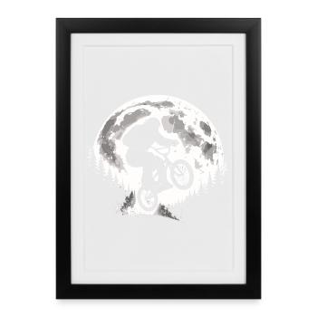 Bigfoot BMX Sprung - Gerahmtes Poster (27 × 37 cm) - Schwarz - Vorne