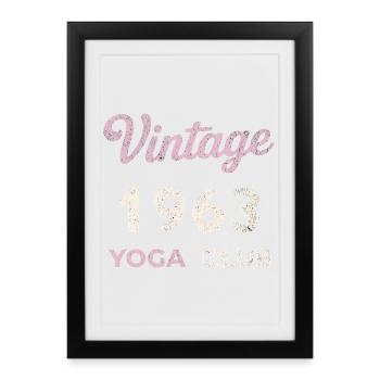 Vintage 1963 Yoga Club Retro Birth Year Vintage - Framed poster (27 × 37 cm) - black - Front