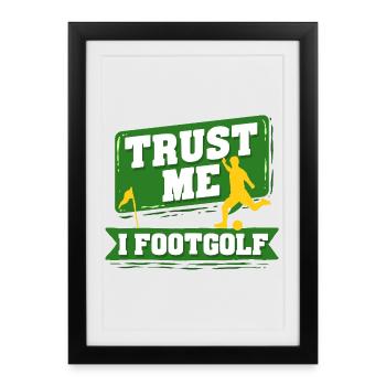 Footgolf Football Golf - Affiche encadrée (27 × 37 cm) - noir - Devant