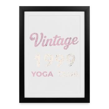 Vintage 1999 Yoga Club Retro Birth Year Vintage - Framed poster (27 × 37 cm) - black - Front
