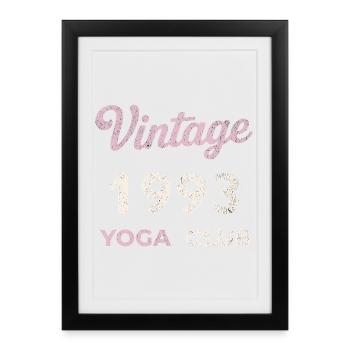 Vintage 1993 Yoga Club Retro Birth Year Vintage - Framed poster (27 × 37 cm) - black - Front