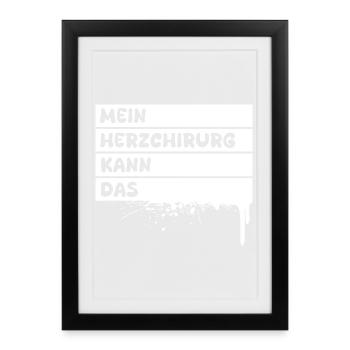 Cardiac surgeon as craftsman - Framed poster (27 × 37 cm) - black - Front
