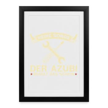 The trainee already arranges this automotive mechatronics technician - Framed poster (27 × 37 cm) - black - Front
