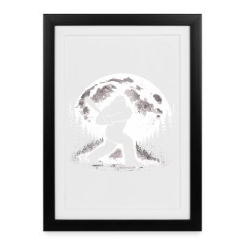 Bigfoot Baseball Player - Framed poster (27 × 37 cm) - black - Front