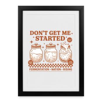 Levain ne me lance pas Pain Baking Levée - Affiche encadrée (27 × 37 cm) - noir - Devant