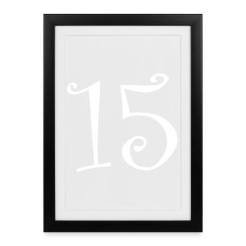 15. 15 ANS. 15e ANNIVERSAIRE. ANNIVERSAIRE 15 ANS. - Affiche encadrée (27 × 37 cm) - noir - Devant