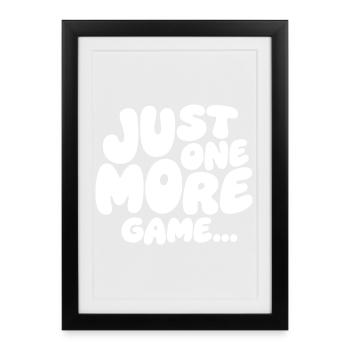 Another game of bubbly font - Framed poster (27 × 37 cm) - black - Front