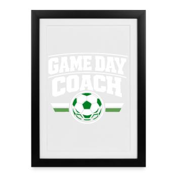 Soccer Training Youth Sports Coach - Framed poster (27 × 37 cm) - black - Front