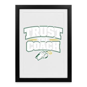 Soccer Training Youth Sports Coach - Framed poster (27 × 37 cm) - black - Front