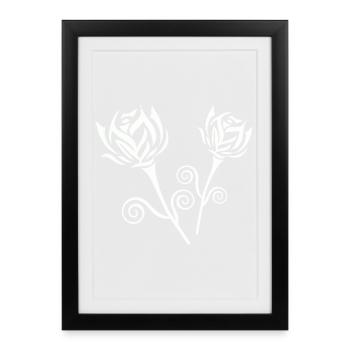 Roses - Framed poster (27 × 37 cm) - black - Front