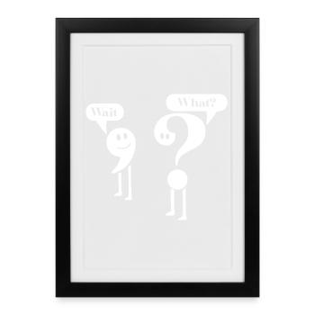 Professeur de Ponctuation de grammaire anglaise Élève - Affiche encadrée (27 × 37 cm) - noir - Devant
