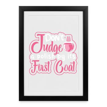 Nail Designer Nail Designer Cosmetics Nail Salon - Framed poster (27 × 37 cm) - black - Front